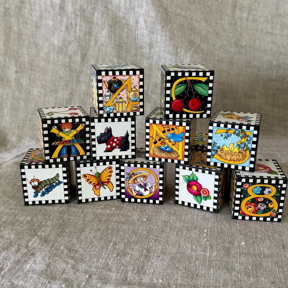 Mary Engelbreit Alphabet Blocks set of 12